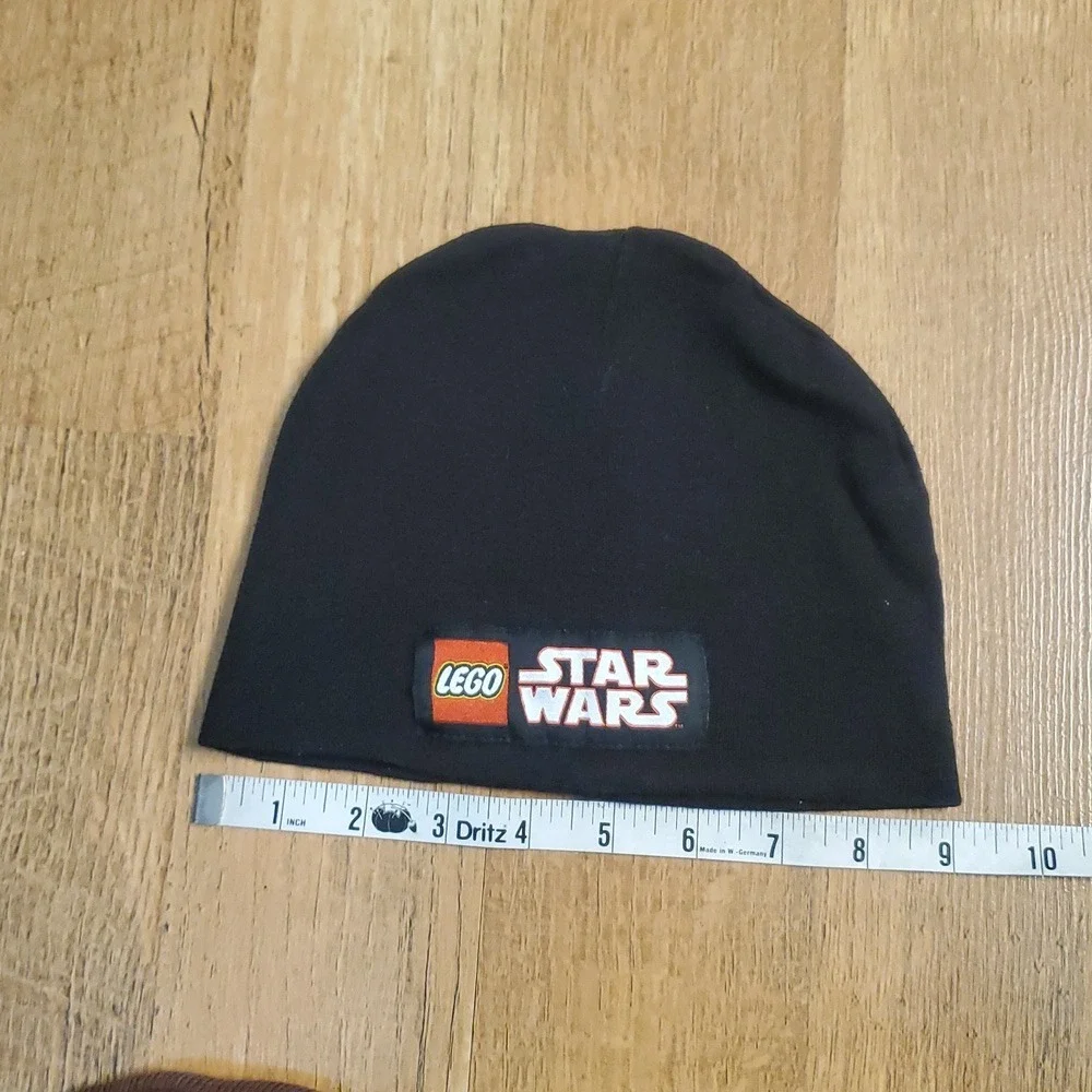 Star Wars 2 Pack Kids Tobaggan Beanie Hats Black Lego &‎ Brown Ribbed